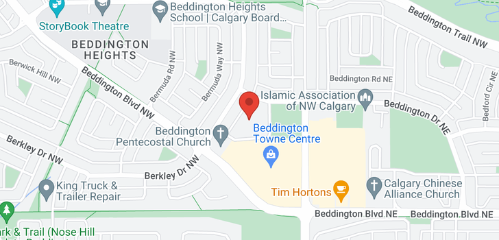 map of 14 115 Bergen Road NW